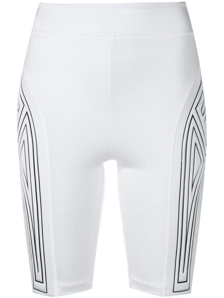 Fendi Graphic Logo Cycling Shorts - White