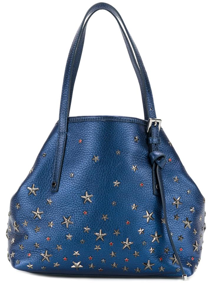 Jimmy Choo Sasha Star Studded Tote - Blue