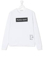 Paolo Pecora Kids Positive Spirit Sweatshirt - White