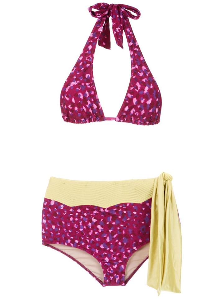 Adriana Degreas Pomegranate Hot Pants Bikini Set - Pink