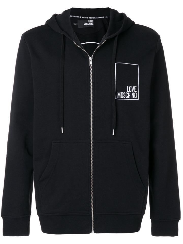 Love Moschino Logo Print Hoodie - Black