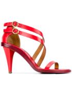 Chloé Red Niko Heeled Sandals