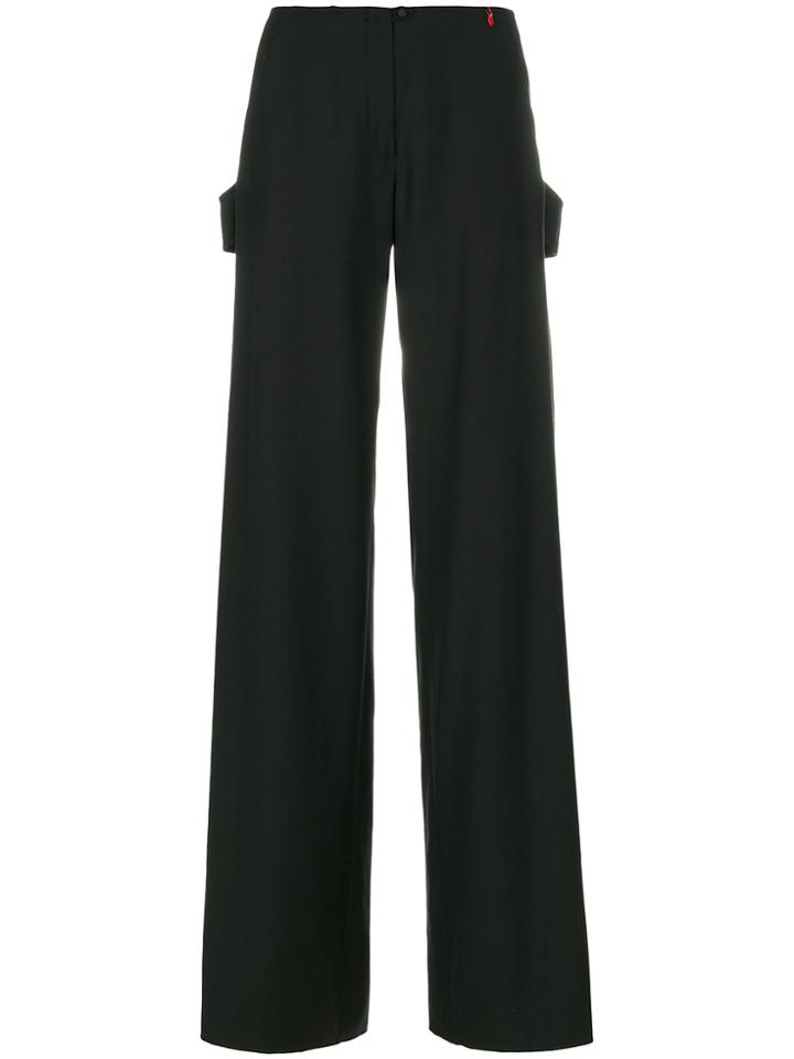 Giacobino Wide-leg Trousers - Black