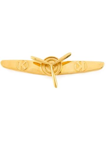 Krizia Pre-owned Propeller Brooch - Metallic