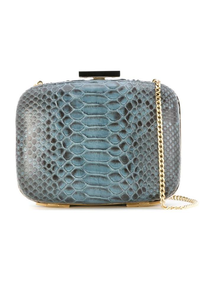 Tufi Duek Leather Clutch, Women's, Blue