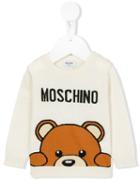 Moschino Kids - Teddy Bear Jumper - Kids - Cotton - 6-9 Mth, Red