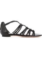 Alexander Mcqueen Strappy Sandals, Women's, Size: 38, Black, Leather