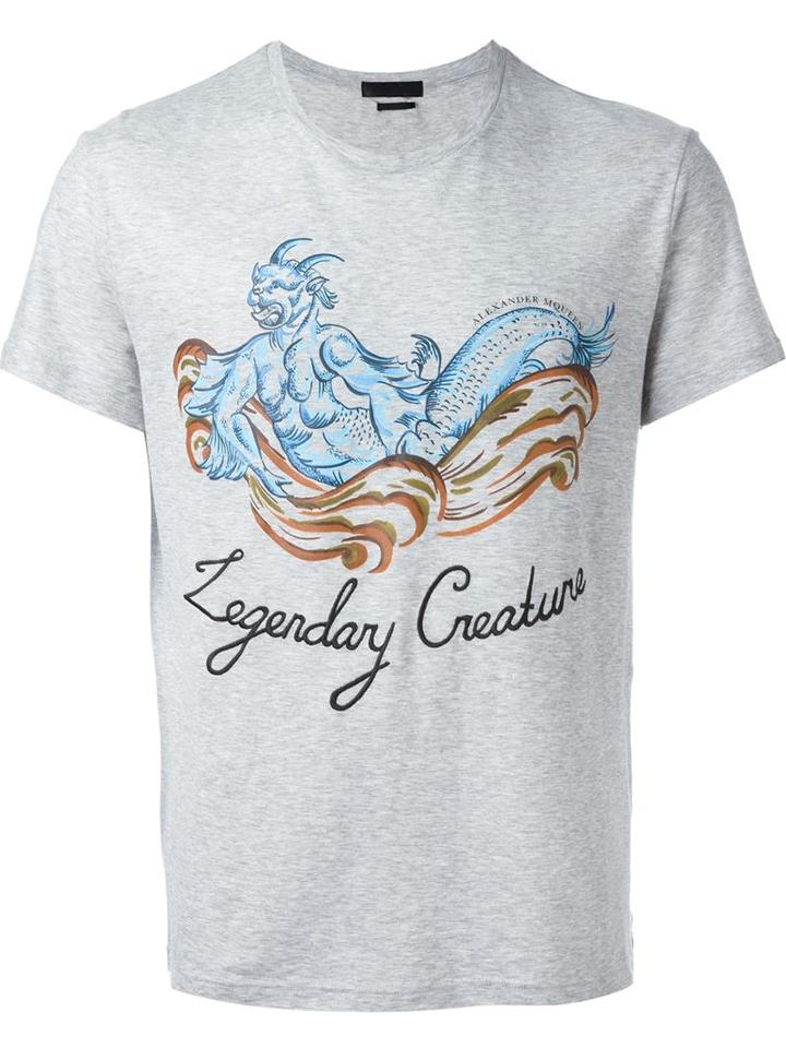 Alexander Mcqueen Mythical Creature Print T-shirt