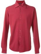 Kiton Plain Shirt, Men's, Size: Xxl, Red, Cotton