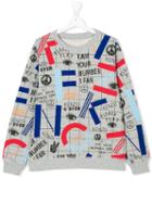 Kenzo Kids - Teen Multi Print Sweatshirt - Kids - Cotton/polyester - 14 Yrs, Grey