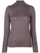 Le Tricot Perugia High Neck Sweater - Grey