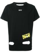 Off-white 'diag Spray' T-shirt, Men's, Size: Xl, Black, Cotton