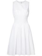 Rosetta Getty Flared Fitted Dress - White