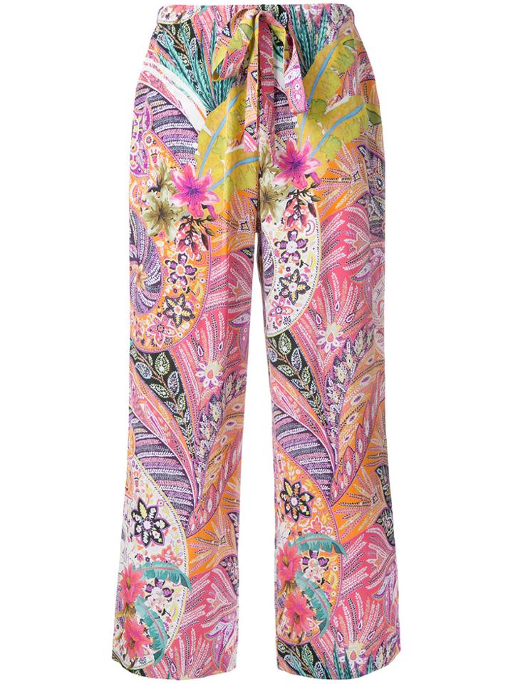 Etro Printed Silk Trousers - Multicolour