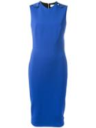 Victoria Beckham Shoulder Strap Fitted Dress - Blue