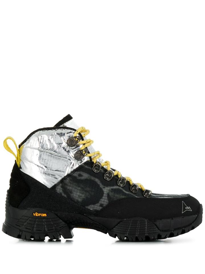 Roa Metallic Panel Sneakers - Silver