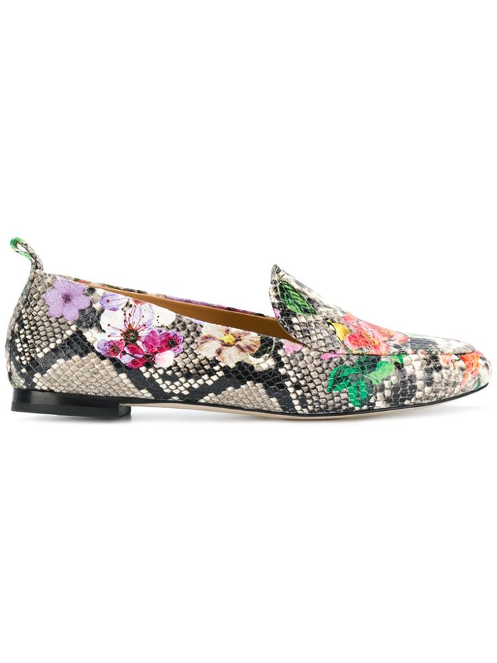 Anna F. Snakeskin Loafers - Multicolour