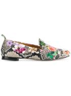 Anna F. Snakeskin Loafers - Multicolour
