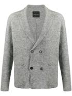 Roberto Collina Double-breasted Ribbed Cardigan - Grey