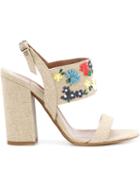 Tabitha Simmons Embroidered Flower Sandals