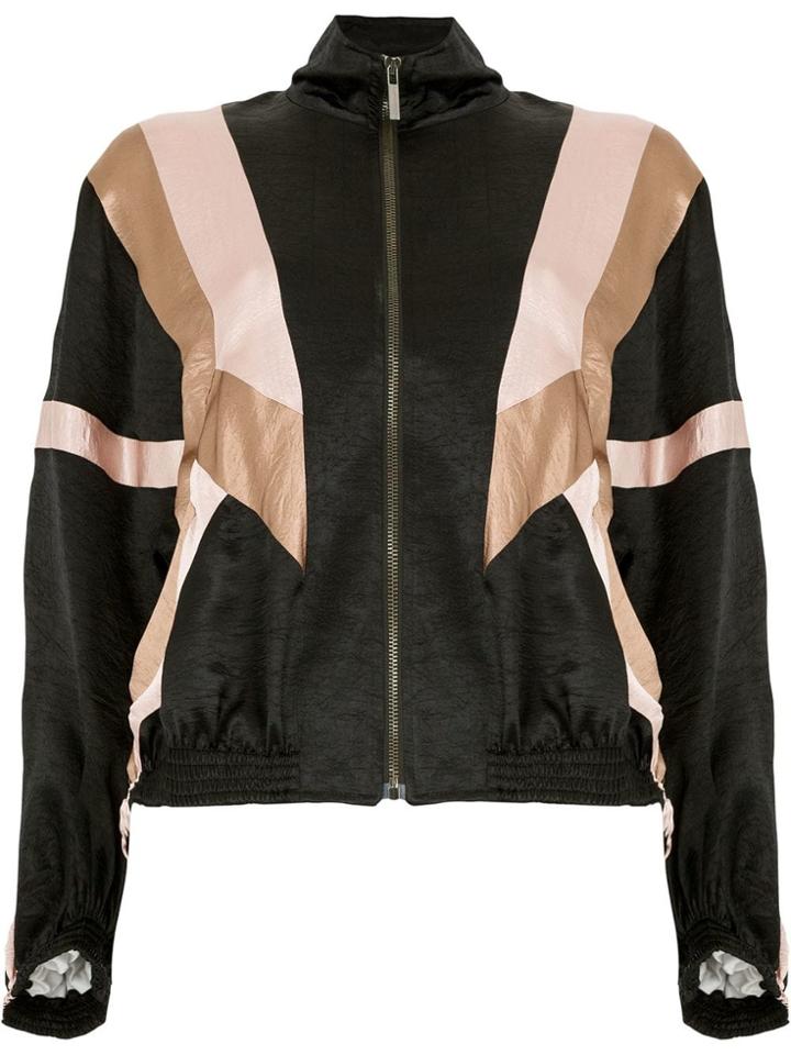Koché Geometric Bomber Jacket - Black