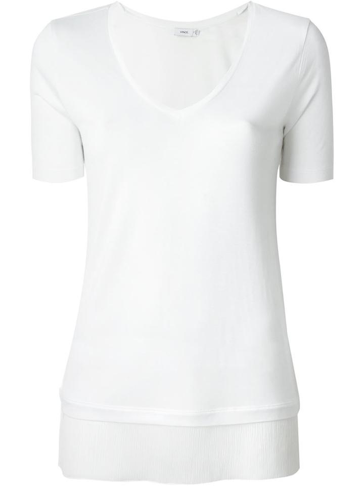Vince V-neck Chiffon T-shirt