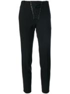The Kooples Front Lace-up Cropped Trousers - Black