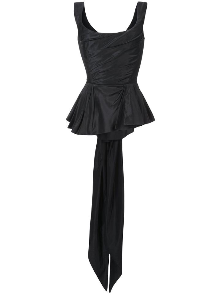 Marchesa Fitted Peplum Top - Black