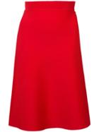 T By Alexander Wang Ribbed Waist Skirt, Women's, Size: Medium, Red, Nylon/spandex/elastane/viscose