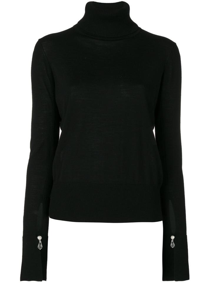 Chloé - Funnel Neck Jumper - Women - Wool - M, Black, Wool