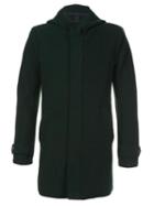 Harris Wharf London Hooded Fitted Parka, Men's, Size: 56, Green, Virgin Wool