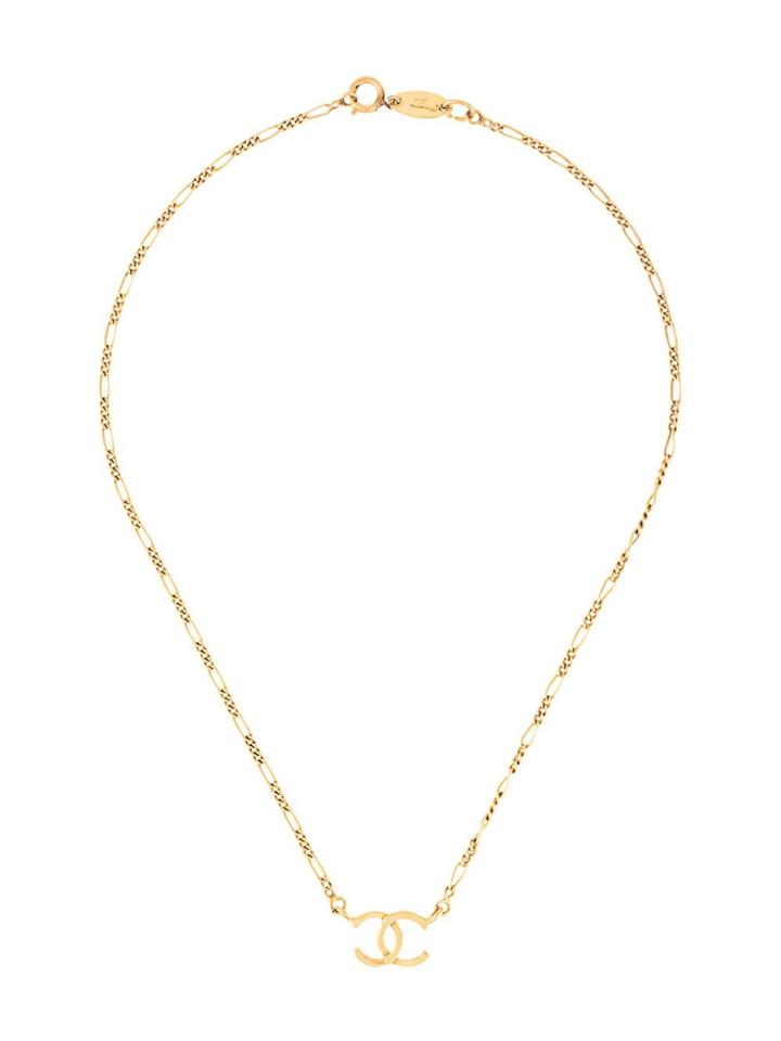 Chanel Vintage Mini Cc Necklace - Gold