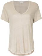 Venroy Scoop V-neck T-shirt - Nude & Neutrals