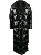 Duvetica Long Puffer Coat - Black