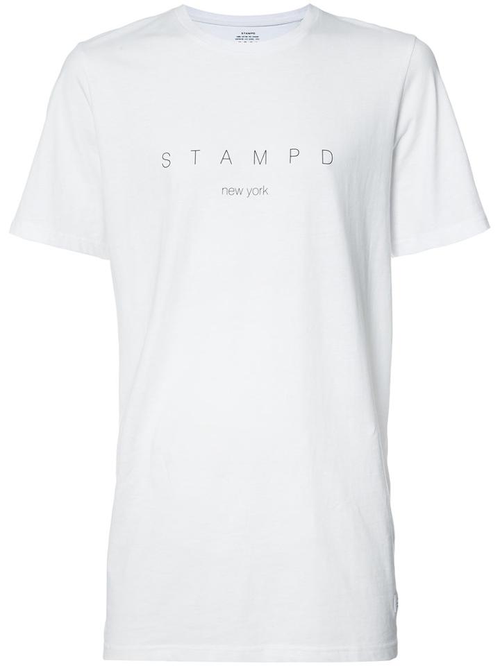 Stampd Logo Print T-shirt, Men's, Size: Small, White, Cotton