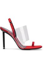 Alexander Wang Transparent Heeled Sandals - Red