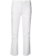 Alexander Wang - Distressed Straight Jeans - Women - Cotton - 29, White, Cotton