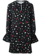 Vivetta Star Print Dress, Women's, Size: 40, Black, Polyester