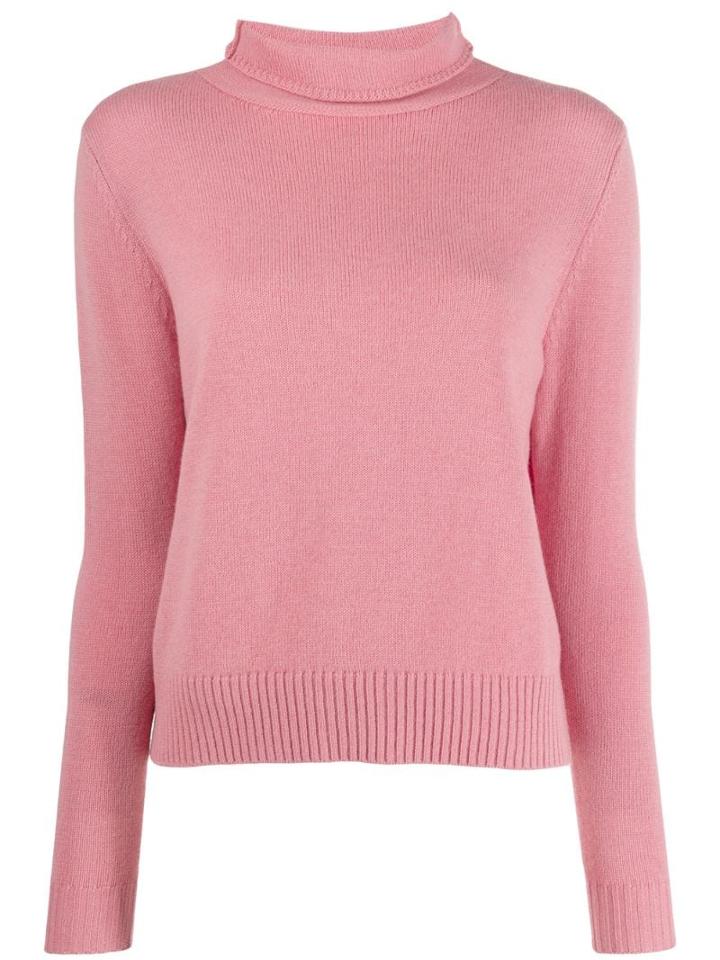 Aspesi Roll-neck Fitted Sweater - Pink