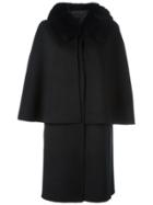 Liska Cashmere Sleeveless Coat - Black
