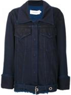 Marques'almeida Cuff Detail Jacket, Women's, Size: Xs, Blue, Cotton