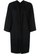 Vince Open Coat, Women's, Size: Medium, Black, Wool/cashmere