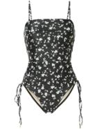 Peony Whimsy Swimsuit - Black