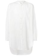 Saint Laurent Oversized Stripe-embroidered Shirt - White