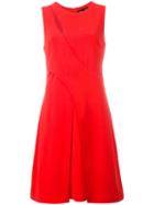 Proenza Schouler Sleeveless Flared Dress, Women's, Size: 6, Red, Silk/acetate/viscose