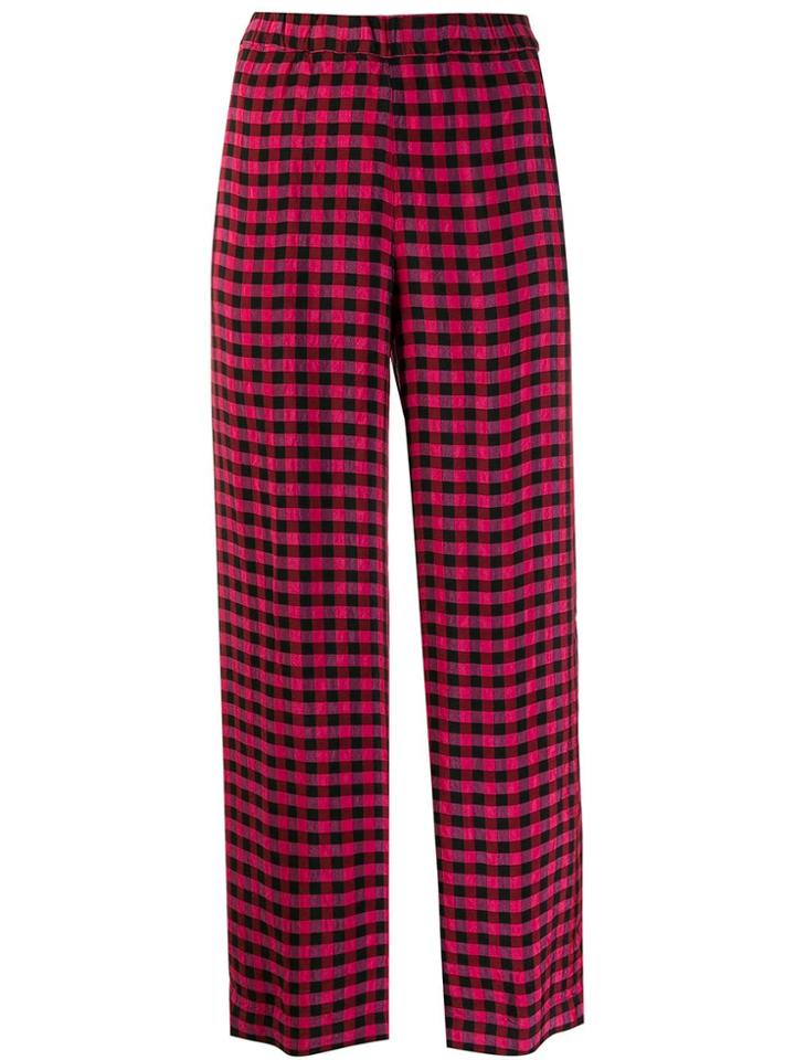 Aspesi Plaid Printed Trousers - Pink