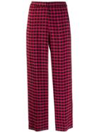 Aspesi Plaid Printed Trousers - Pink