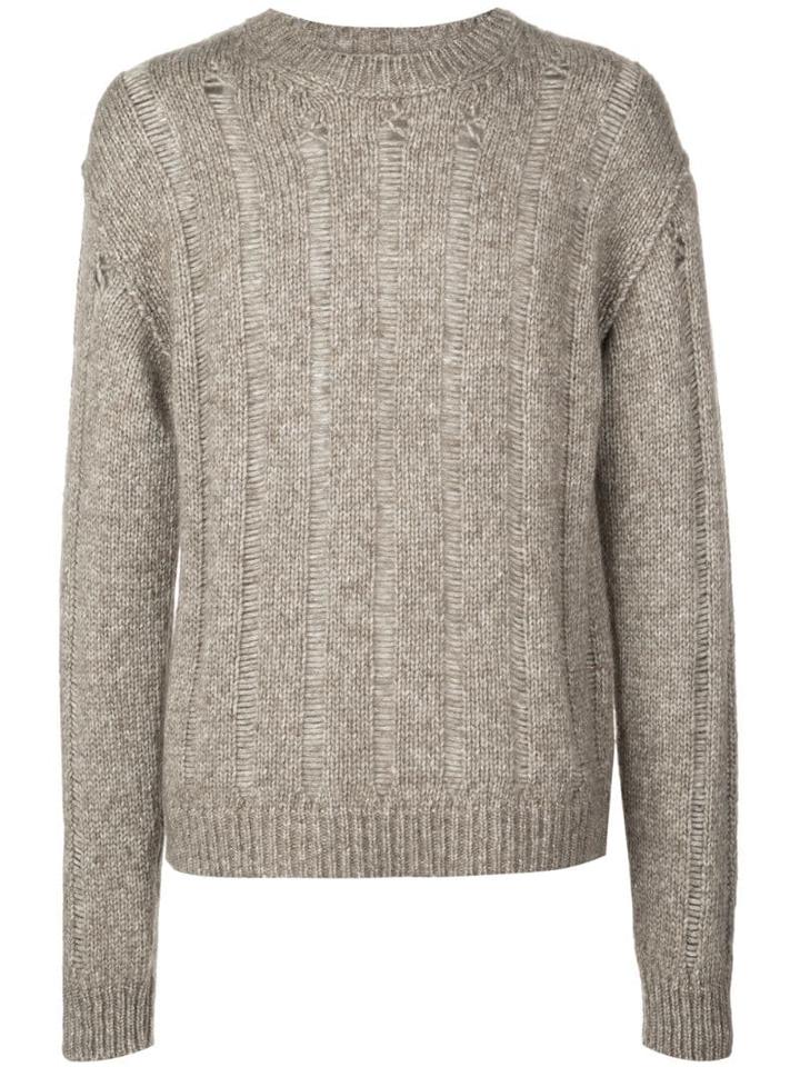 Uma Wang Ribbed Knit Jumper - Brown