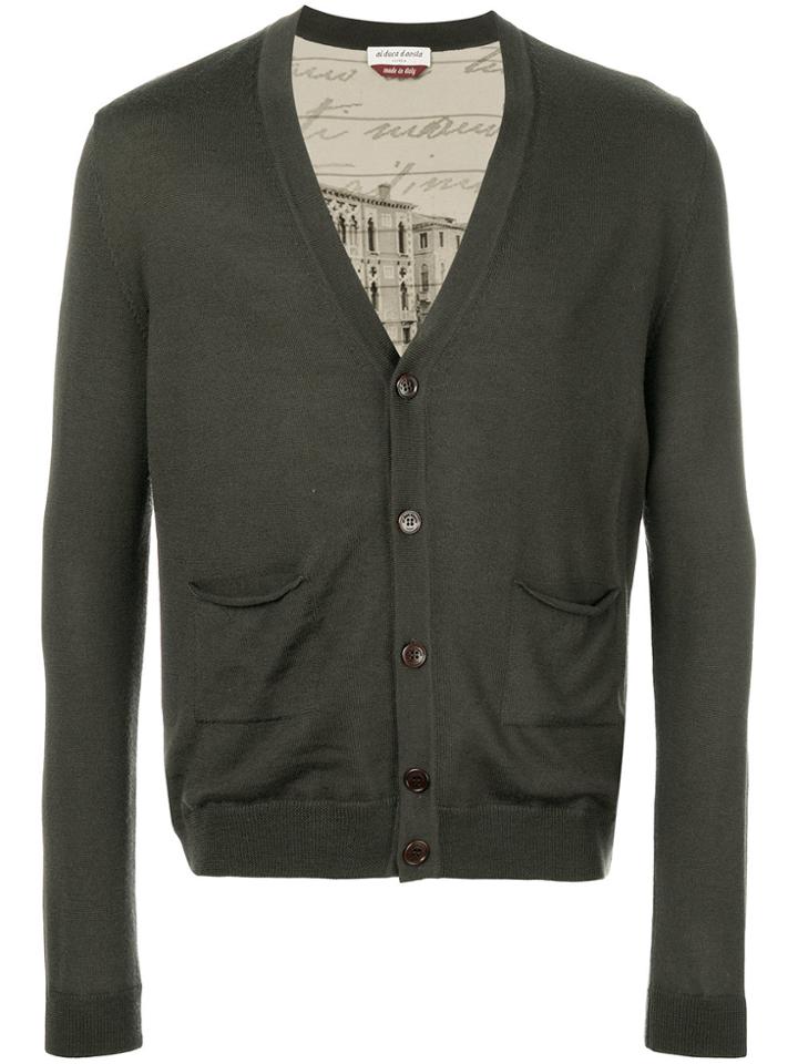 Al Duca D'aosta 1902 V-neck Cardigan - Green