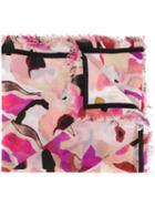 Roberto Cavalli Abstract Print Scarf, Women's, Pink/purple, Modal